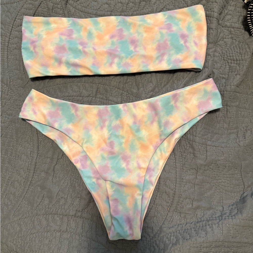 Women’s Tye-Dye Strapless Bikini
